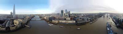 360° AERIAL PANORAMA OF HMS BELFAST LONDON