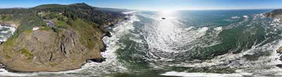 360° AERIAL PANORAMA OF TREVONE BAY CORNWALL